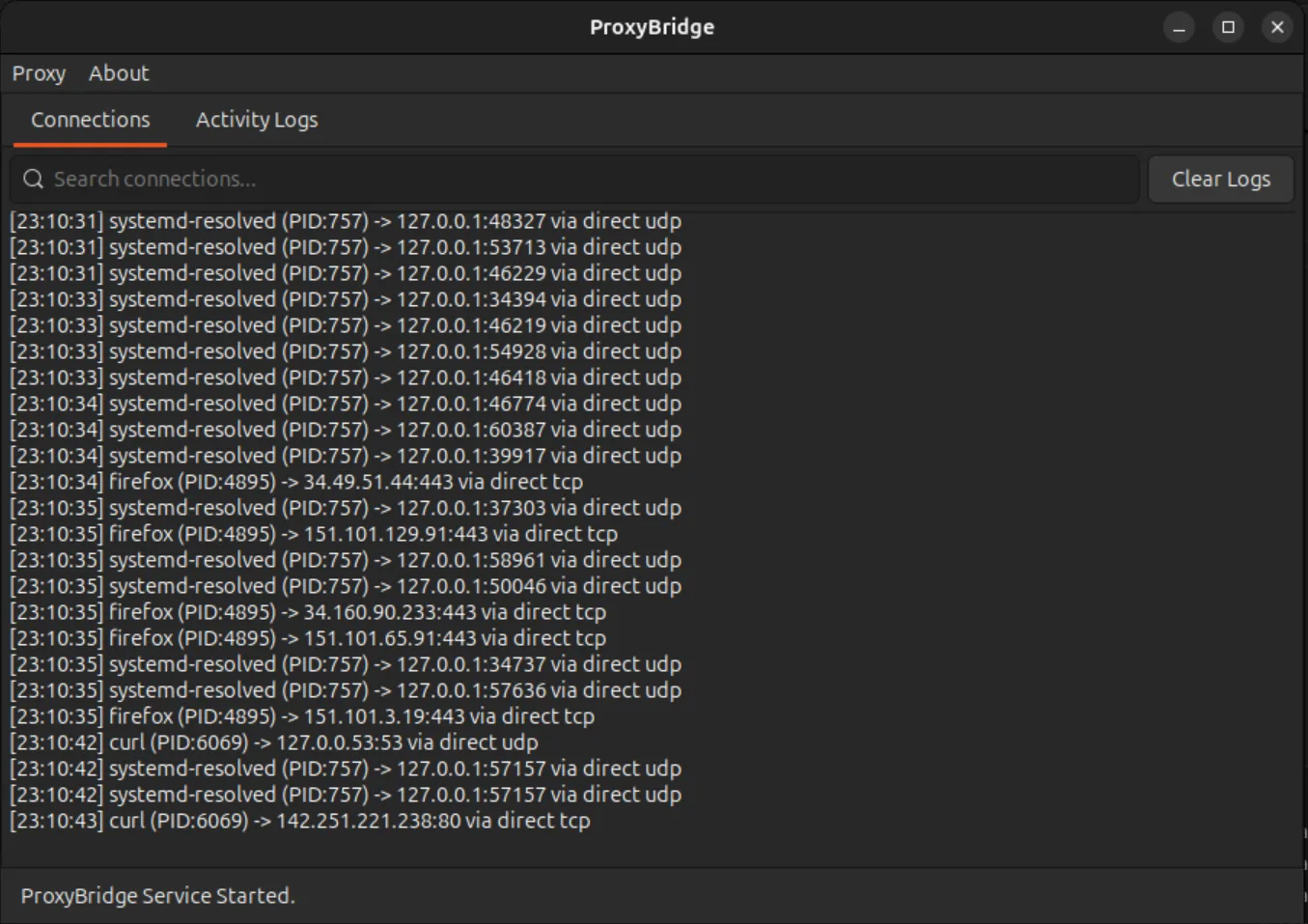 ProxyBridge Linux GUI