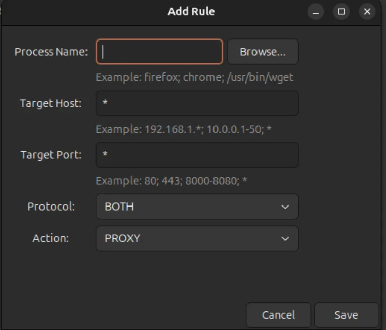 Proxy Rule Example