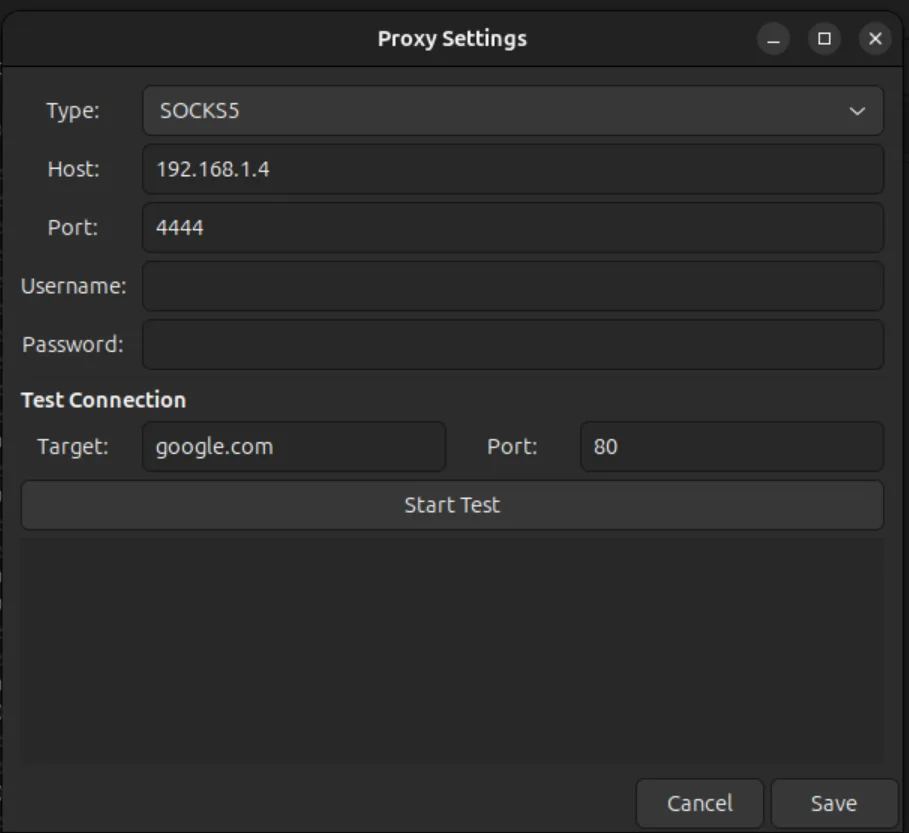 Proxy Settings